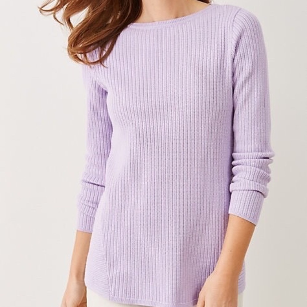 J.Jill Lavender Purple Ribbed Sweater